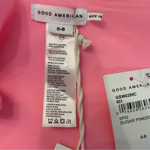good American 2x size 5-8 swim coverup wrap hot pink nwt - Picture 5 of 10